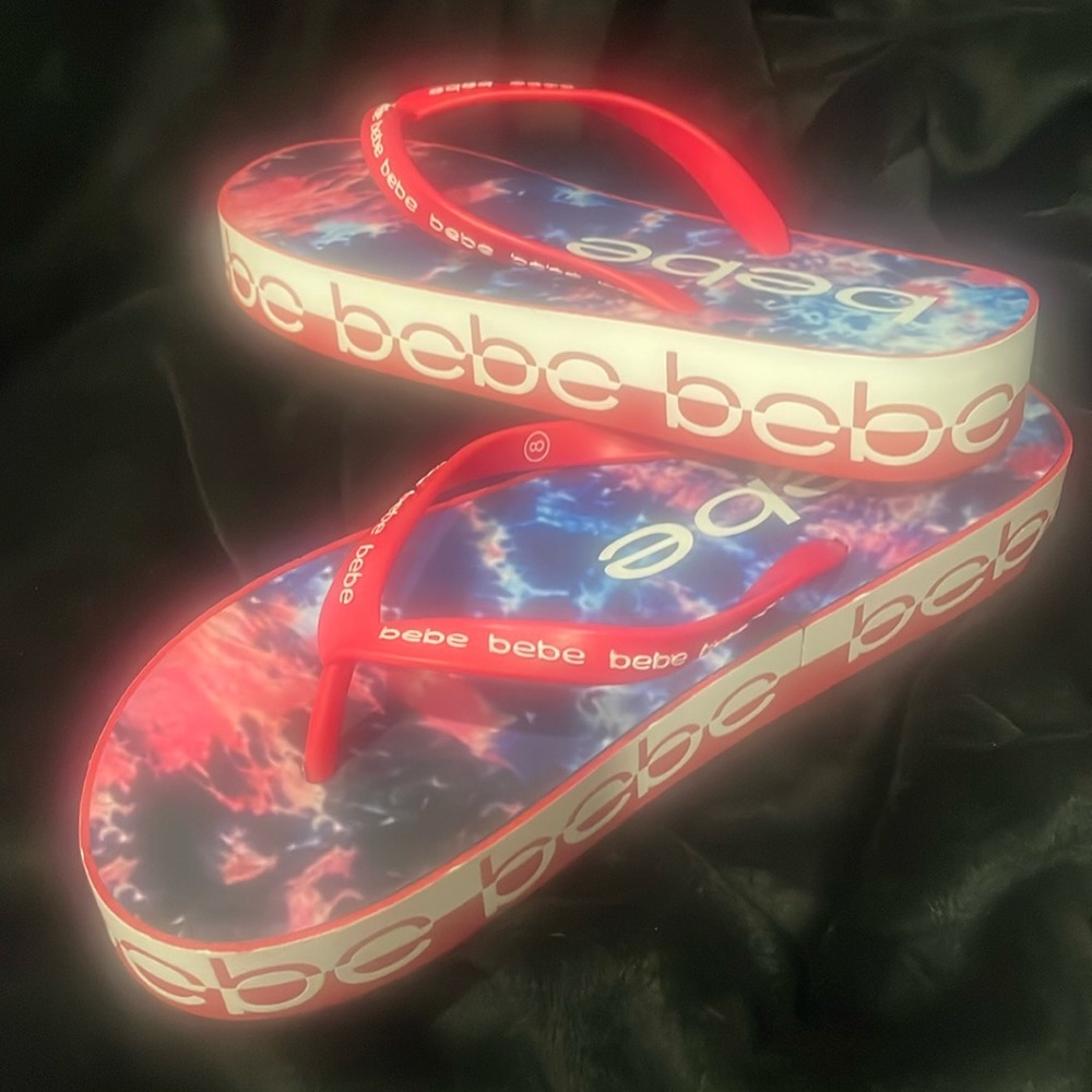 Bebe Platform Slippers Size 8